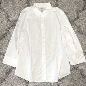 J.CREW BUTTON DOWN 3/4 SLEEVE STRETCH PERFECT BLOUSE | HOLIDAY 2013